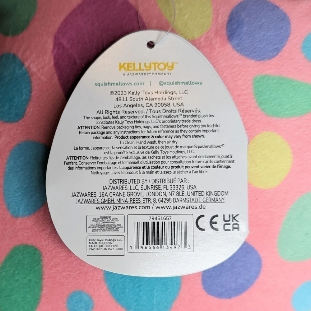 Saxa the Stingray Squishmallows Valentine pink hearts confetti  12